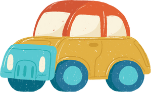 Hand-drawn Kids Car